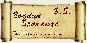 Bogdan Starinac vizit kartica